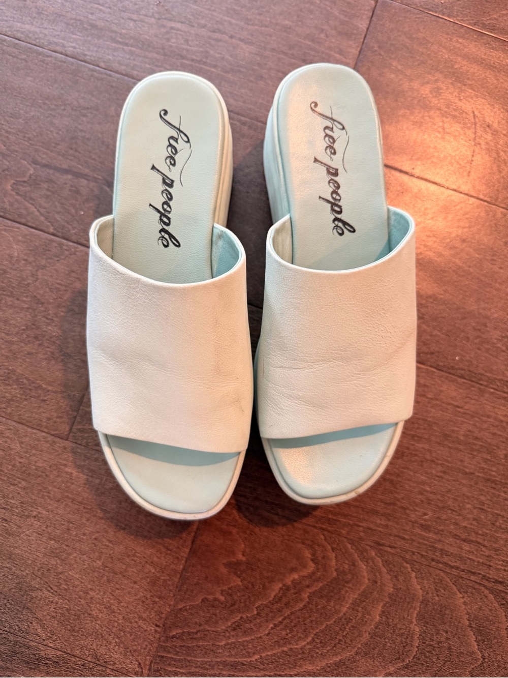 Free People Mint Platform Slide Sandals - Picture 5 of 6